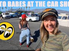 Hanging with the hottest babes at the MOONEYES Car Show!