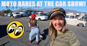 Hanging with the hottest babes at the MOONEYES Car Show!